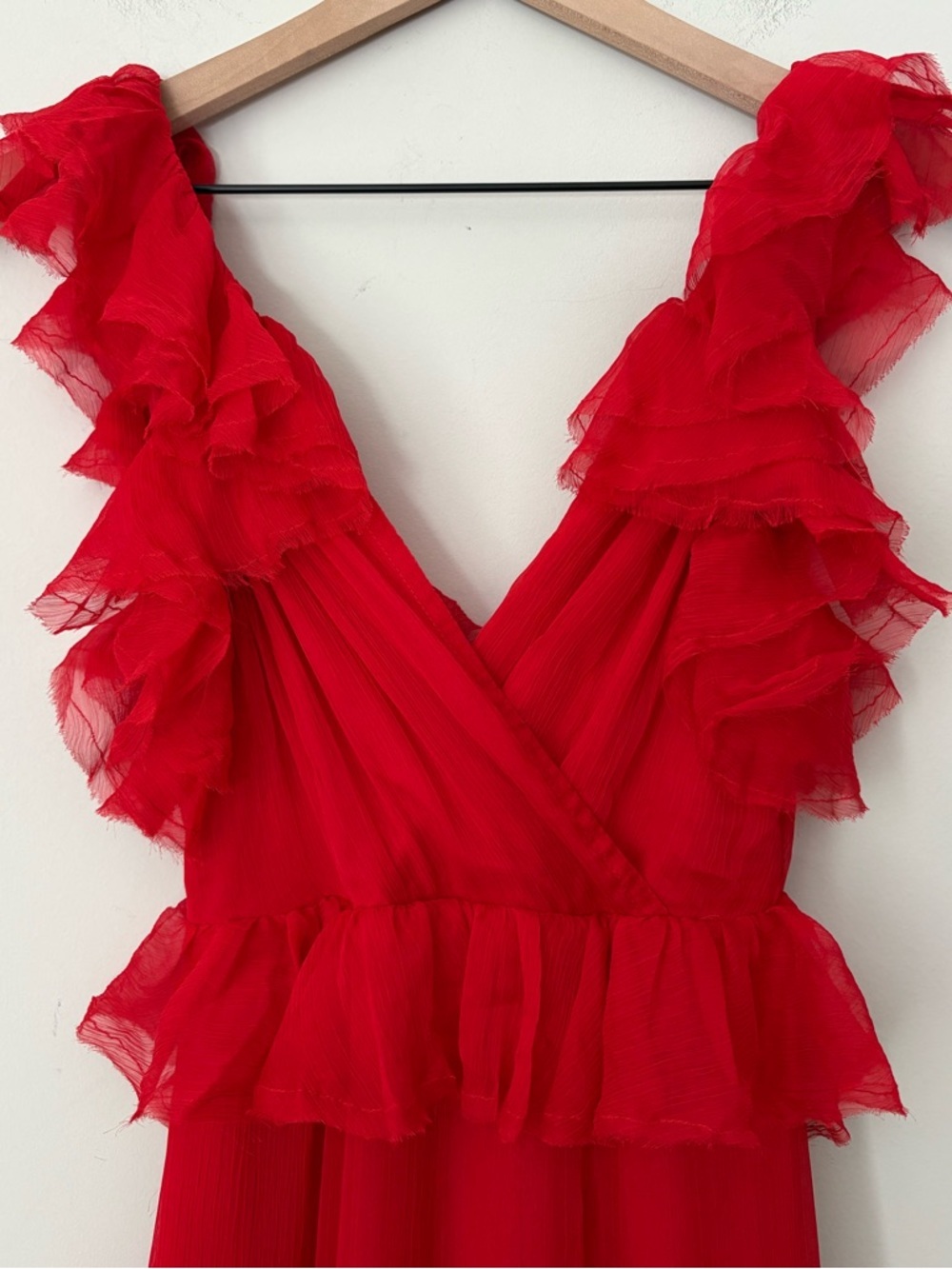 NWT Lulus Ruffle Detail Maxi Dress - Picture 3 of 8